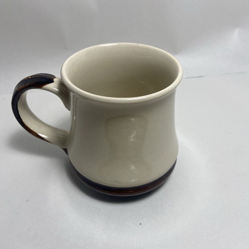 Pigeon Forge Pottery Mug Beige Brown Rim Anne Personal Name Rustic Collectible - Picture 3 of 7